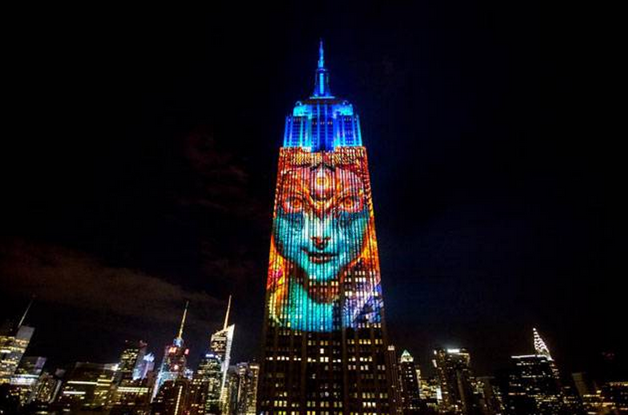 Goddess Kali projected on New York’s Empire State Building ...