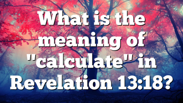 What is the meaning of "calculate" in Revelation 13:18?