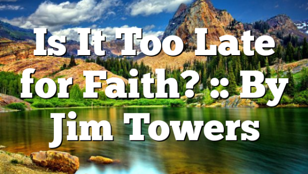 Is It Too Late for Faith? :: By Jim Towers