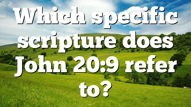 Which specific scripture does John 20:9 refer to?