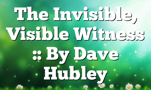 The Invisible, Visible Witness :: By Dave Hubley