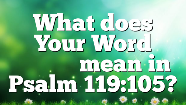 What does Your Word דְבָרֶ֑ךָ mean in Psalm 119:105?