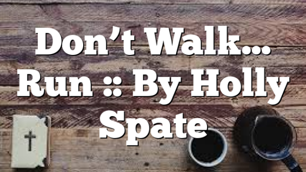 Don’t Walk… Run :: By Holly Spate