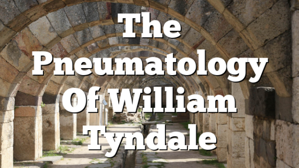 The Pneumatology Of William Tyndale