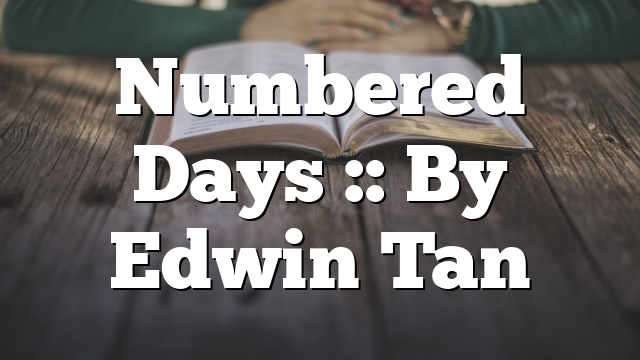 Numbered Days :: By Edwin Tan