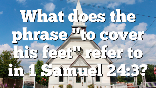 what-does-the-phrase-to-cover-his-feet-refer-to-in-1-samuel-24-3