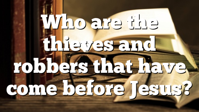 Who are the thieves and robbers that have come before Jesus?
