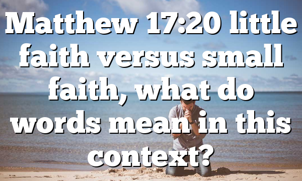 Matthew 17:20 little faith versus small faith, what do words mean in this context?